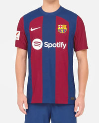 Camiseta Barcelona Home Com Patch La Liga 23/24