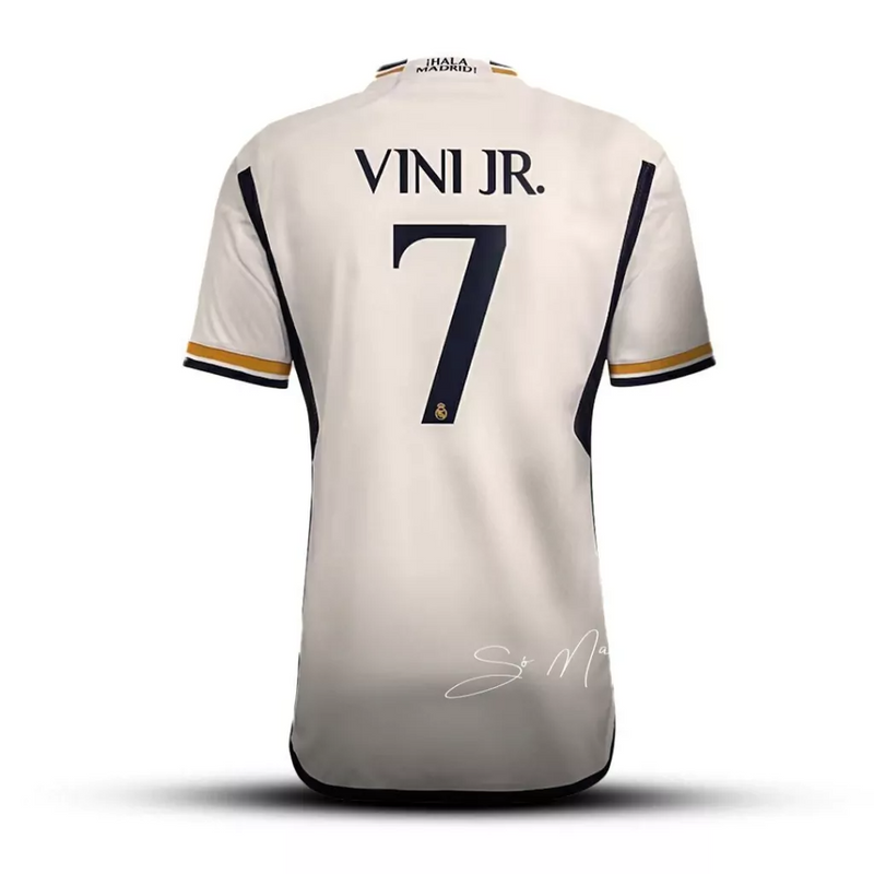 Camiseta do Real Madrid 2023/24 15 UCL + Vini Jr