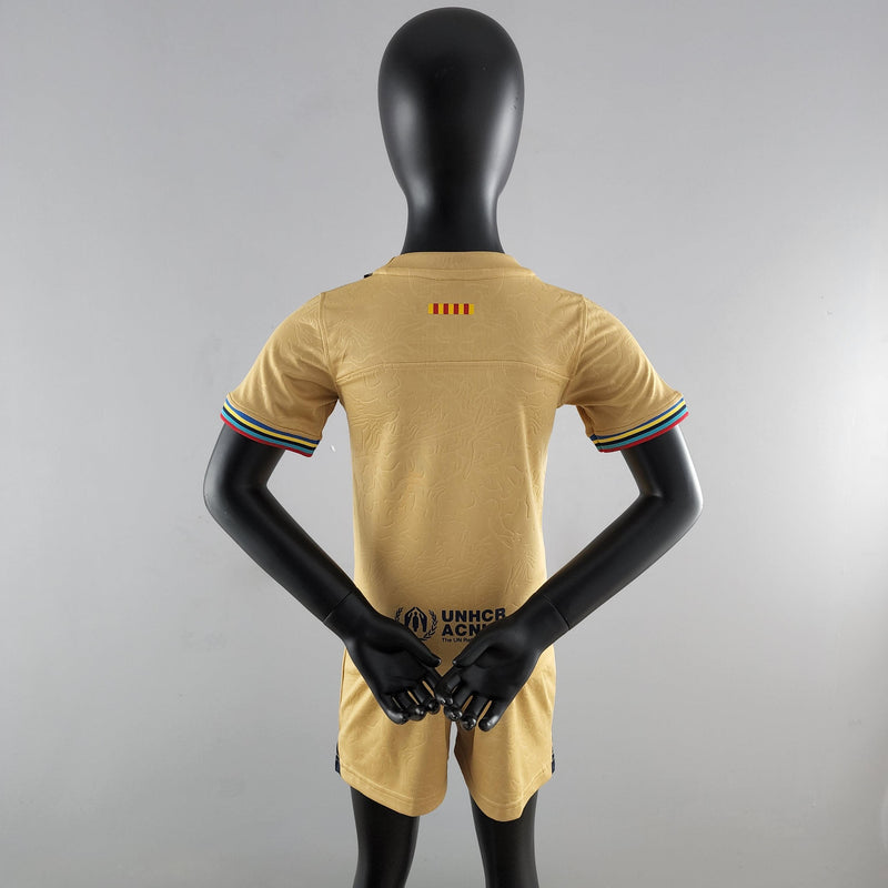 Kit Infantil Barcelona II 22/23 Nike - Dourado - DA Sports Oficial