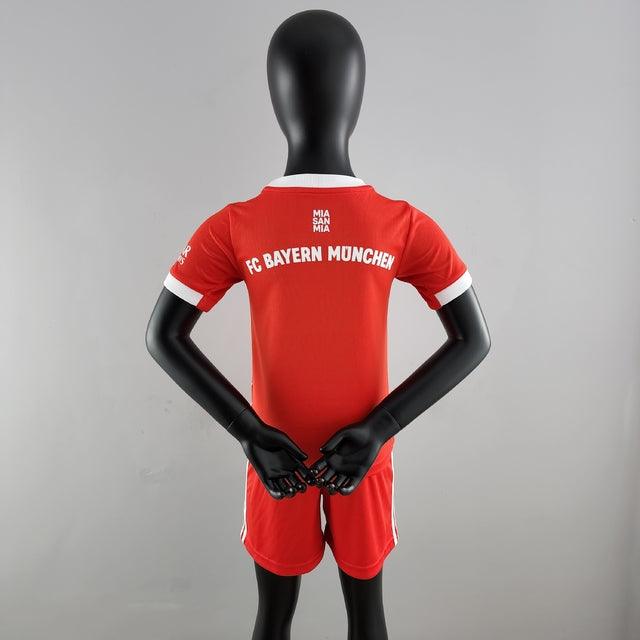 Kit Infantil Bayern de Munique 22/23 Adidas - Vermelho - DA Sports Oficial