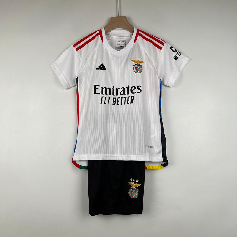 Kit Infantil Benfica I 23/24 - Branca - DA Sports Oficial