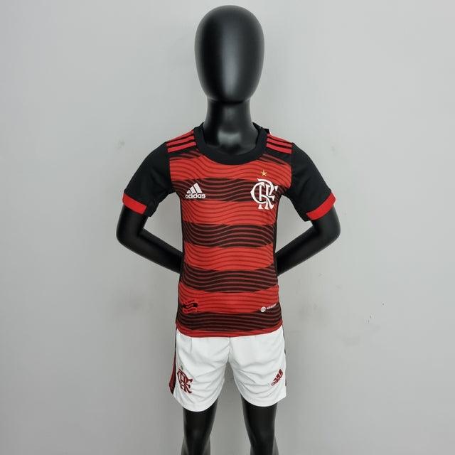 Kit Infantil Flamengo 22/23 Adidas - Rubro Negro - DA Sports Oficial