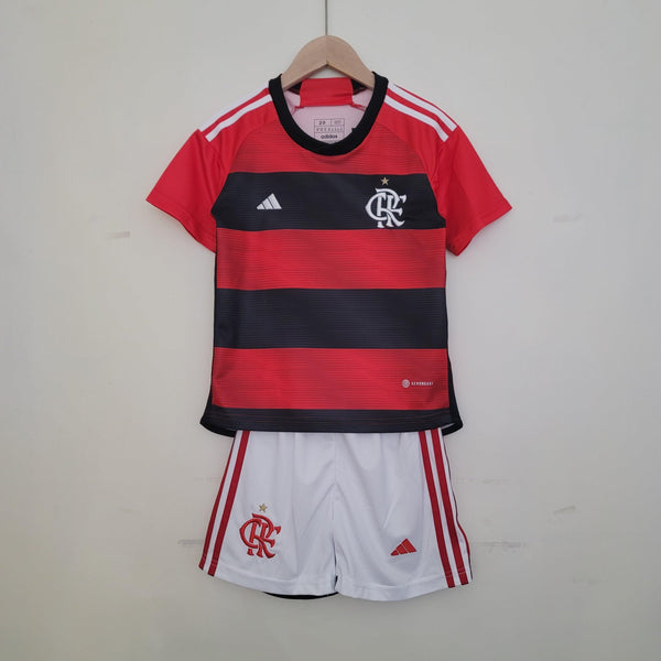 Kit Infantil Flamengo 23/24 Adidas - Rubro Negro