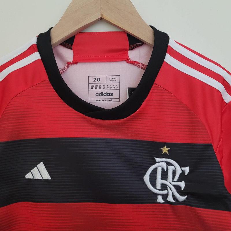 Kit Infantil Flamengo 23/24 Adidas - Rubro Negro - DA Sports Oficial