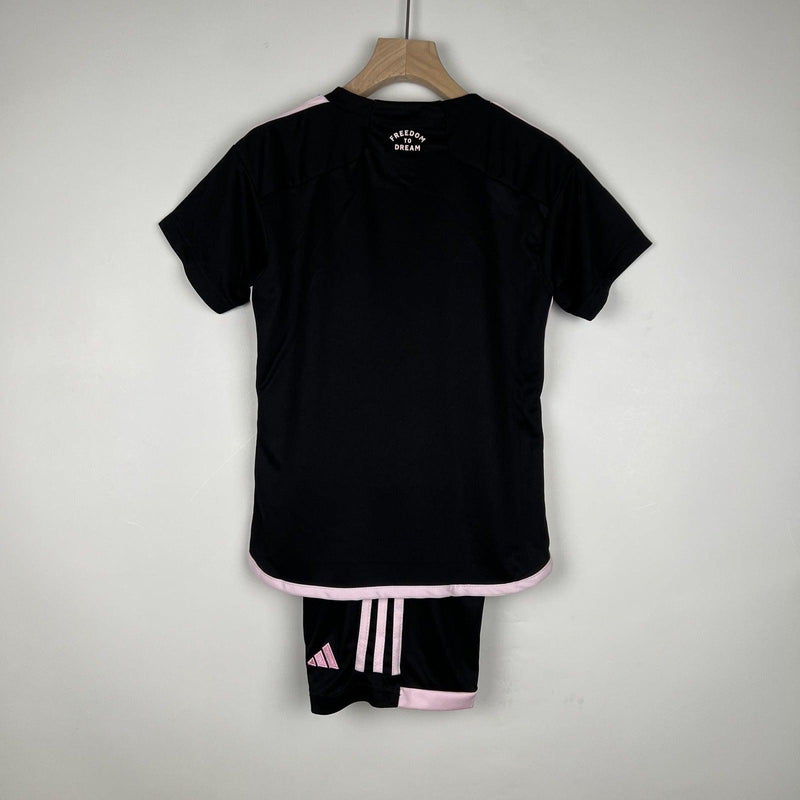 Kit Infantil Inter Miami I 23/24 Adidas - Preto e Rosa - DA Sports Oficial