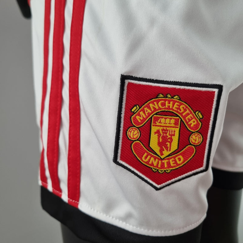 Kit Infantil Manchester United 22/23 Adidas - Vermelho - DA Sports Oficial