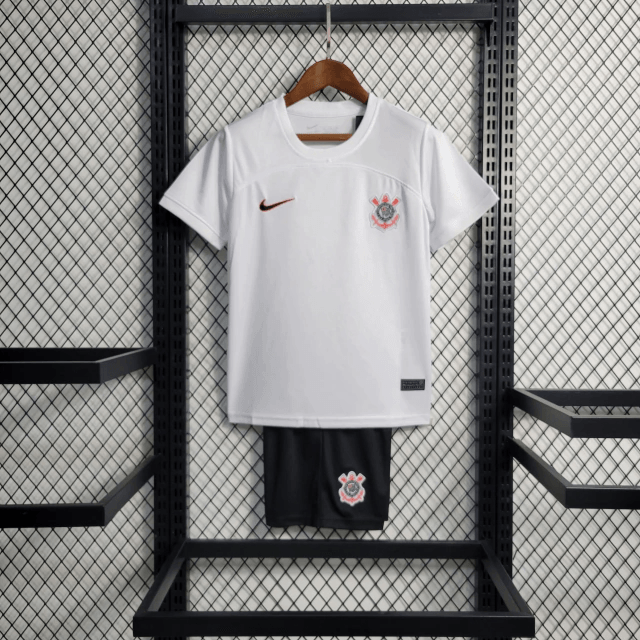 Kit Infantil Nike Corinthians Away 2023/24 - Branca - DA Sports Oficial