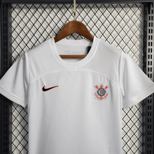 Kit Infantil Nike Corinthians Away 2023/24 - Branca - DA Sports Oficial