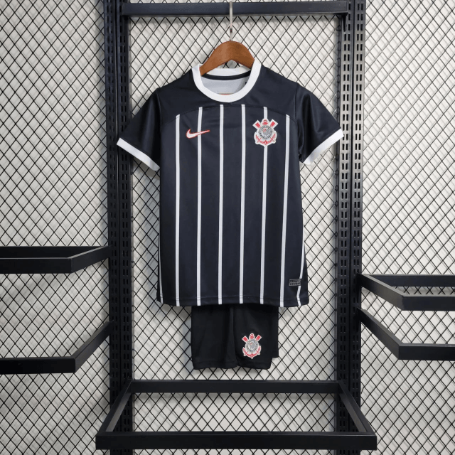 Kit Infantil Nike Corinthians Home 2023/24 - Preta - DA Sports Oficial