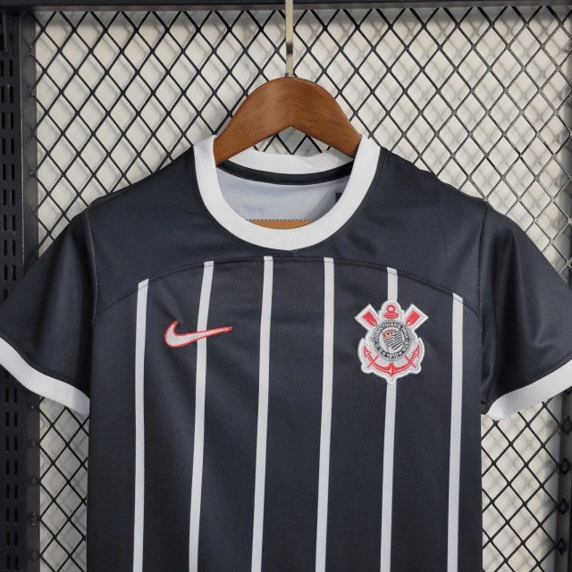 Kit Infantil Nike Corinthians Home 2023/24 - Preta - DA Sports Oficial