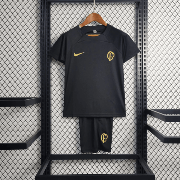 Kit Infantil Nike Corinthians Treino 23/24 - Branco e Dourado - DA Sports Oficial