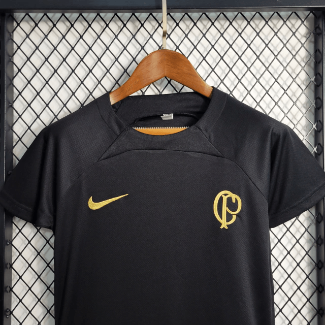 Kit Infantil Nike Corinthians Treino 23/24 - Branco e Dourado - DA Sports Oficial