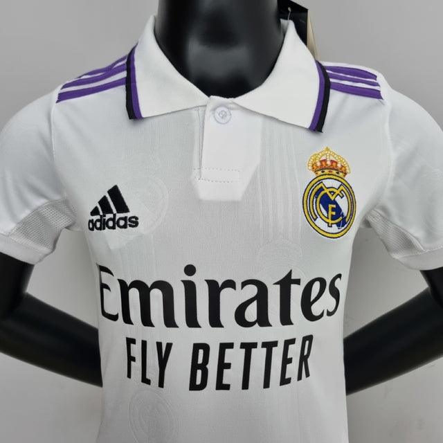 Kit Infantil Real Madrid 22/23 Adidas - Branco - DA Sports Oficial