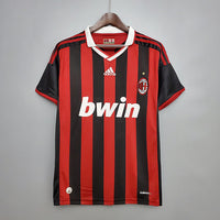 Camiseta AC Milan Retro 09/10 - Roja e Negra