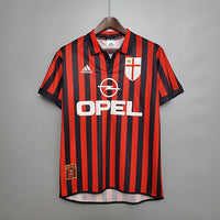 Camiseta AC Milan Retro 1999/2000 - Roja e Negra