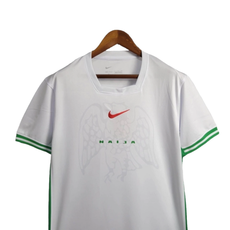 Camiseta Nigéria I 24/25 - Hincha Nike Masculina - Blanco com detalhes em verde