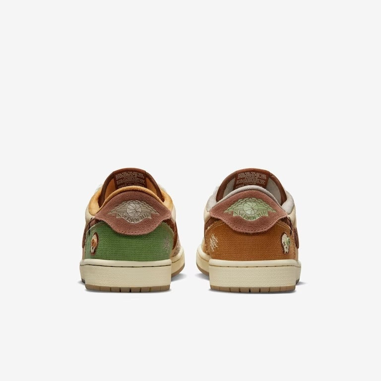 Air Jordan 1 Low Flax and Oil Green