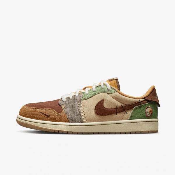 Air Jordan 1 Low Flax and Oil Green