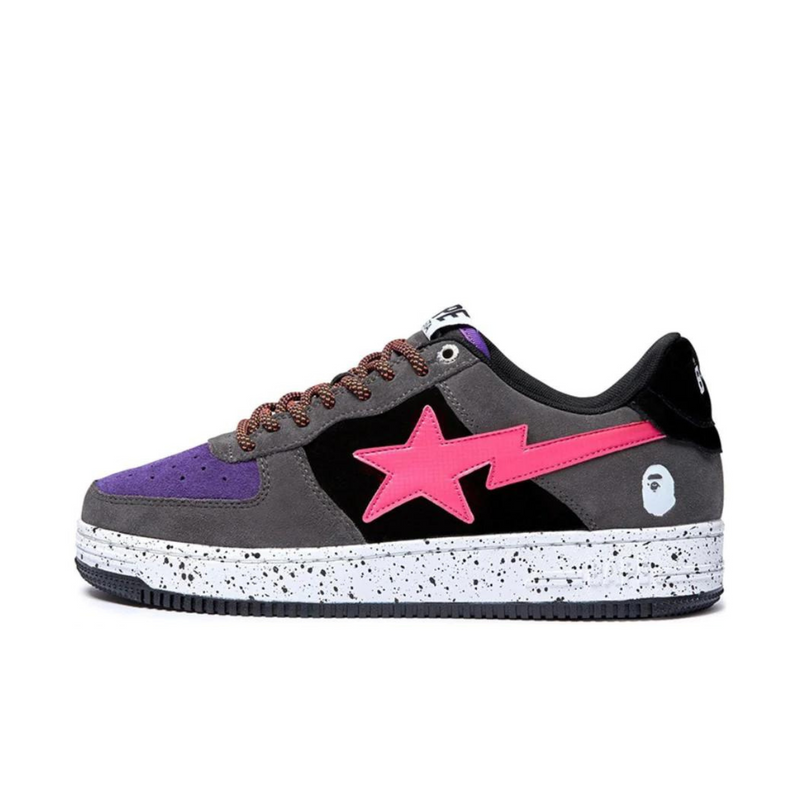 Bape Sta Black Grey Pink Suede