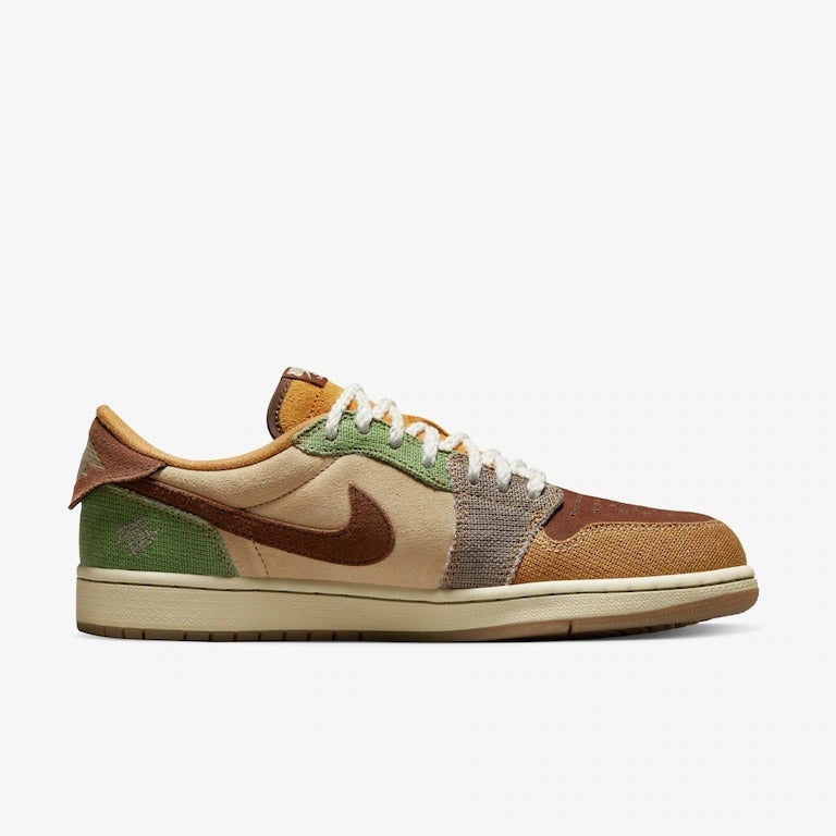 Air Jordan 1 Low Flax and Oil Green