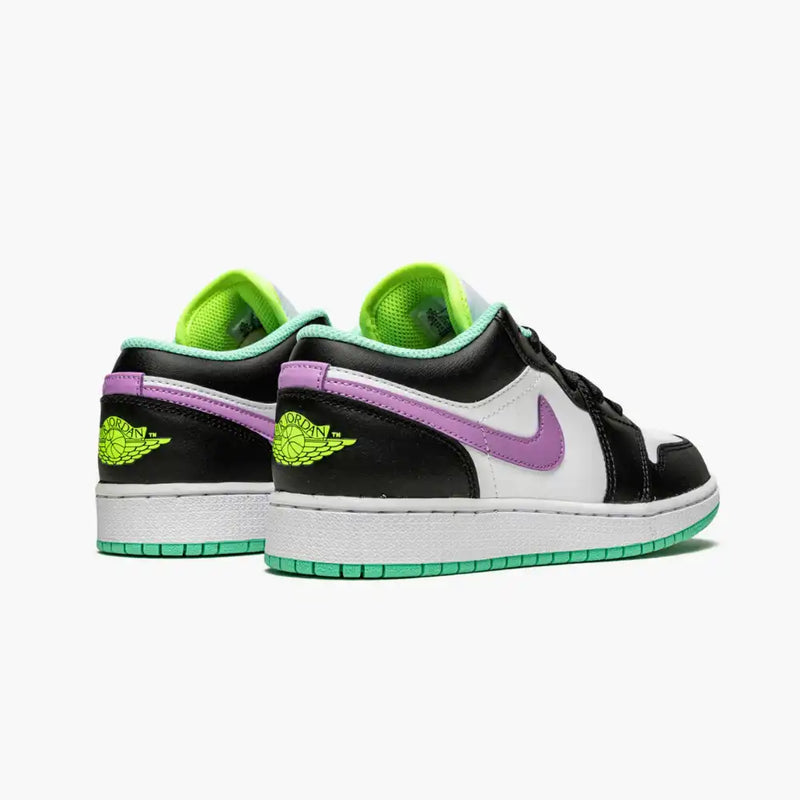 Air Jordan 1 Low Green Glow Violet Shock