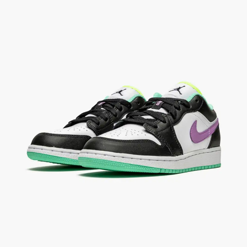 Air Jordan 1 Low Green Glow Violet Shock