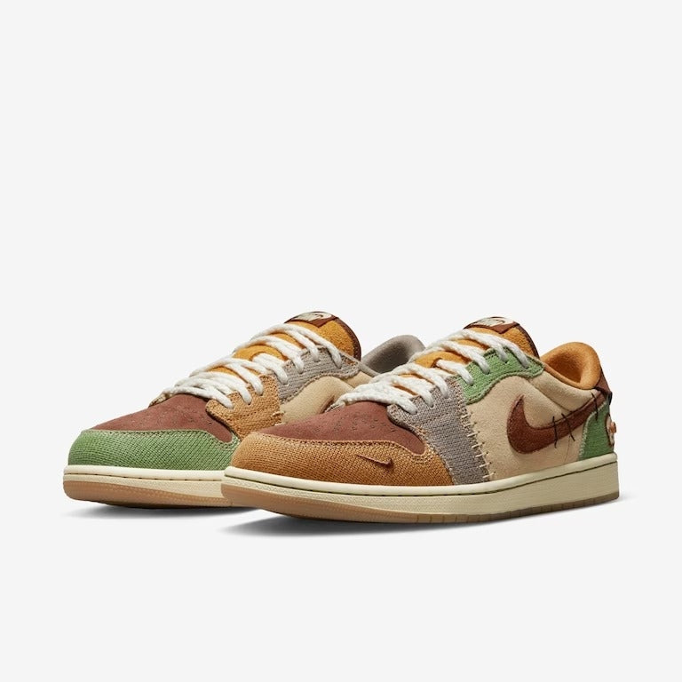 Air Jordan 1 Low Flax and Oil Green