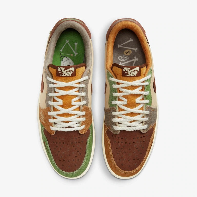 Air Jordan 1 Low Flax and Oil Green