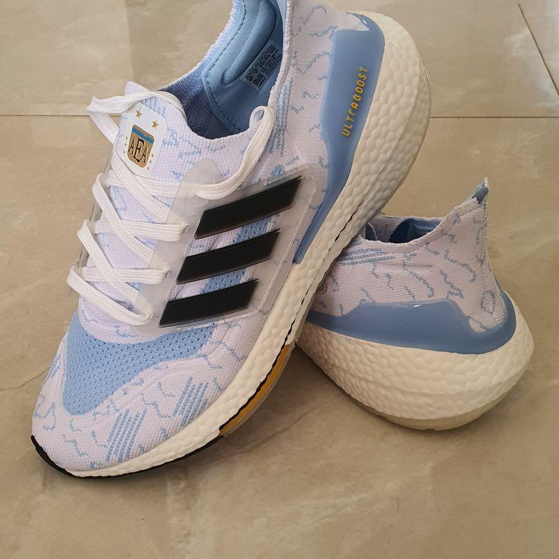 Ultraboost 21 Argentina "White Clear Blue"