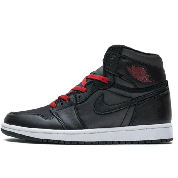 Air Jordan 1 Retro High Black Satin Gym Red