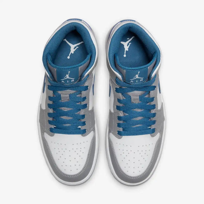 Air Jordan 1 Mid Cement True Blue